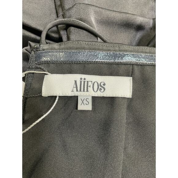 Aiifos 'Sandy' Black Polyester Dress Size XS - NWT - Picture 4 of 5